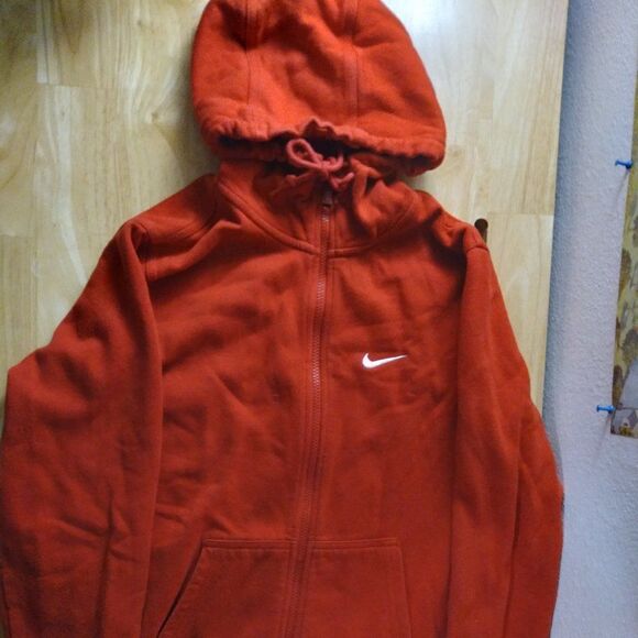 Vintage Nike Small Swoosh Zipper Hoodie Sweatshirt - Picture 2 of 9